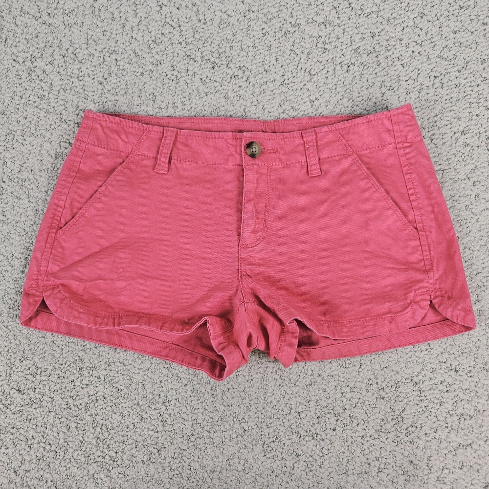 Y2k 00s Micro Mini Shorts Hot Pink Pockets Stretch Low Rise Summer Juniors 5
